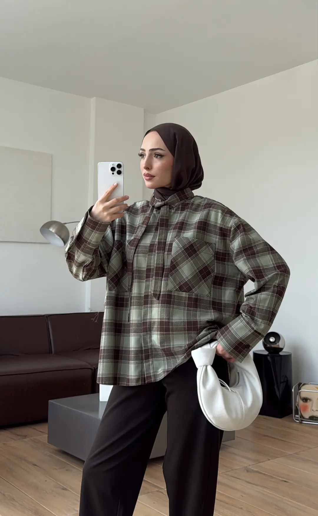 Ekose Mevsimlik Gömlek Çağla - Görsel 3