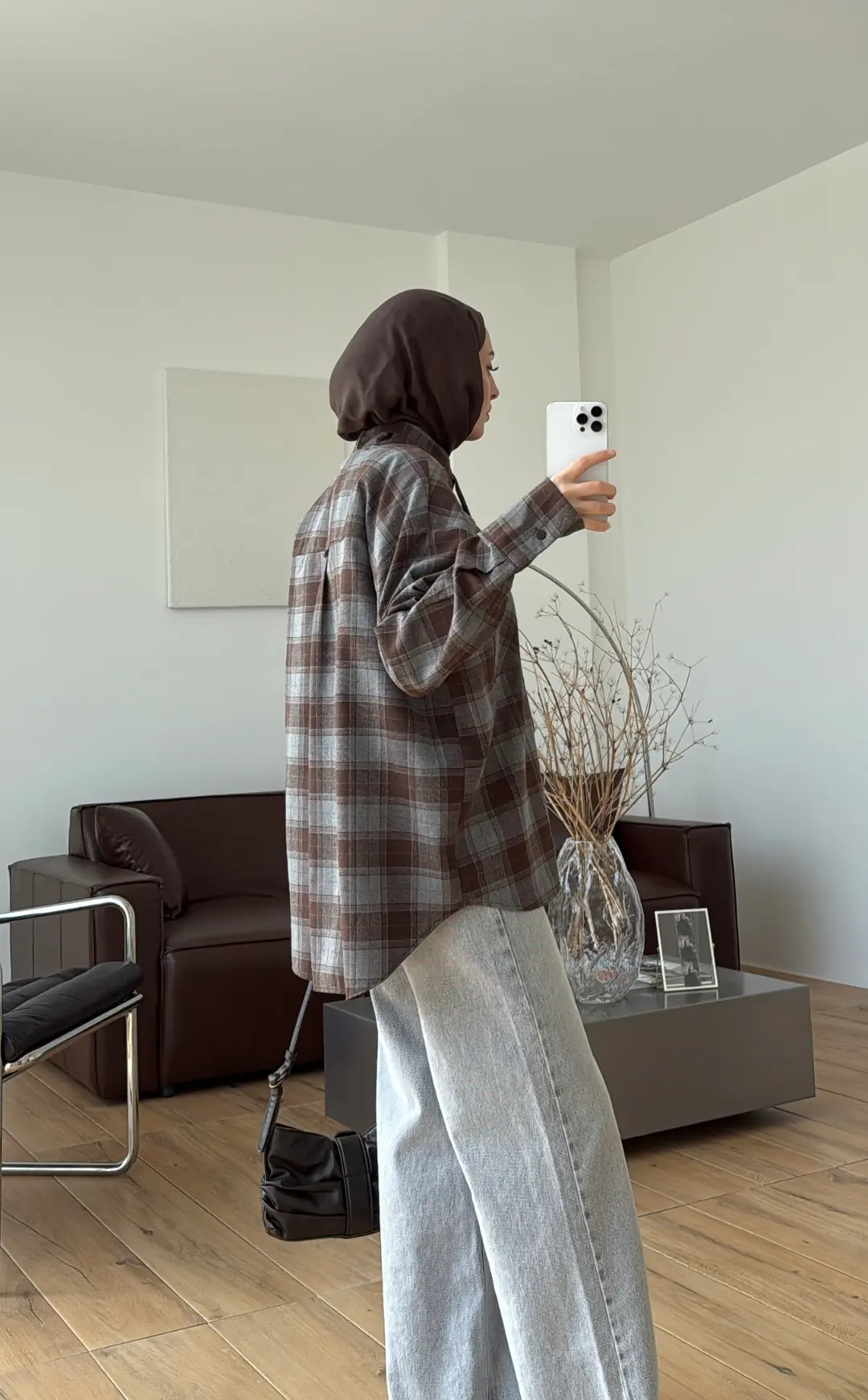 Ekose Mevsimlik Gömlek Kahve - Görsel 4