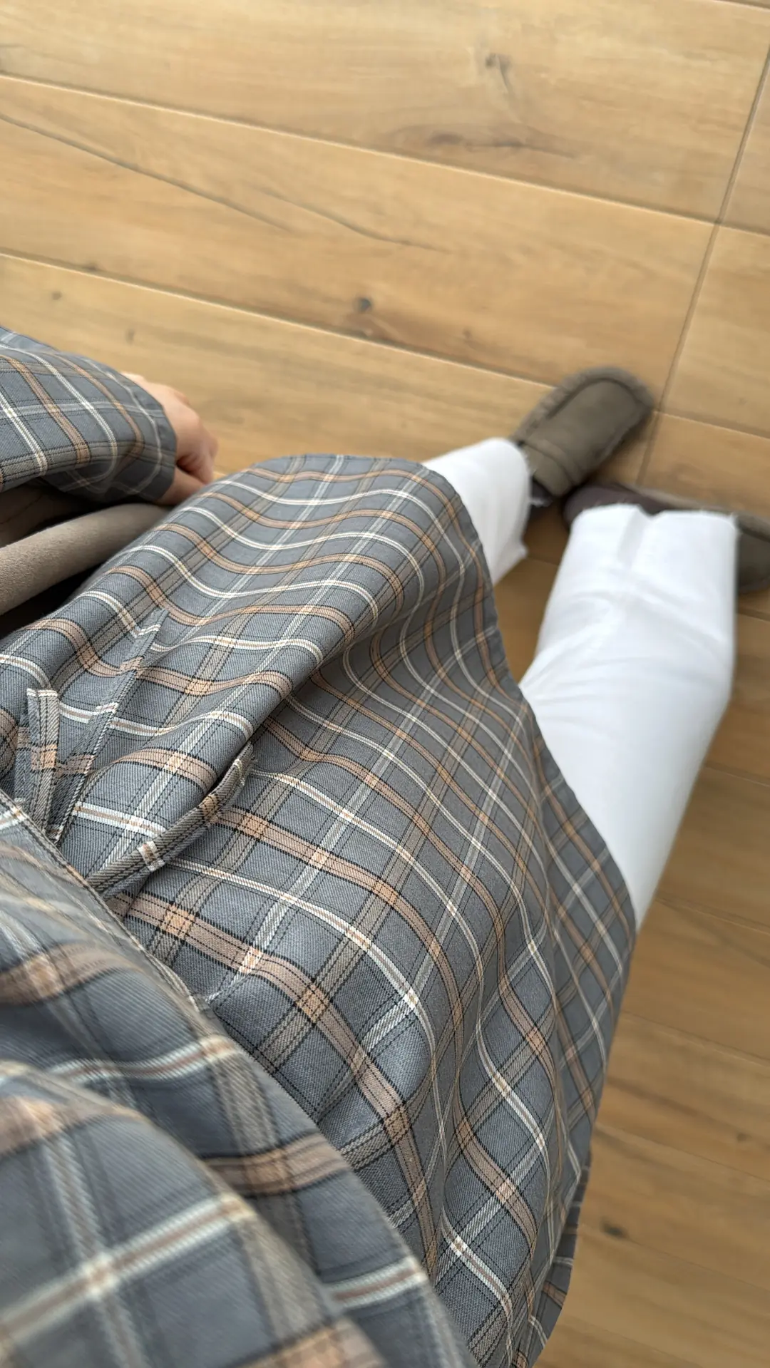 Ekose Şallı Gömlek Gri - Görsel 9