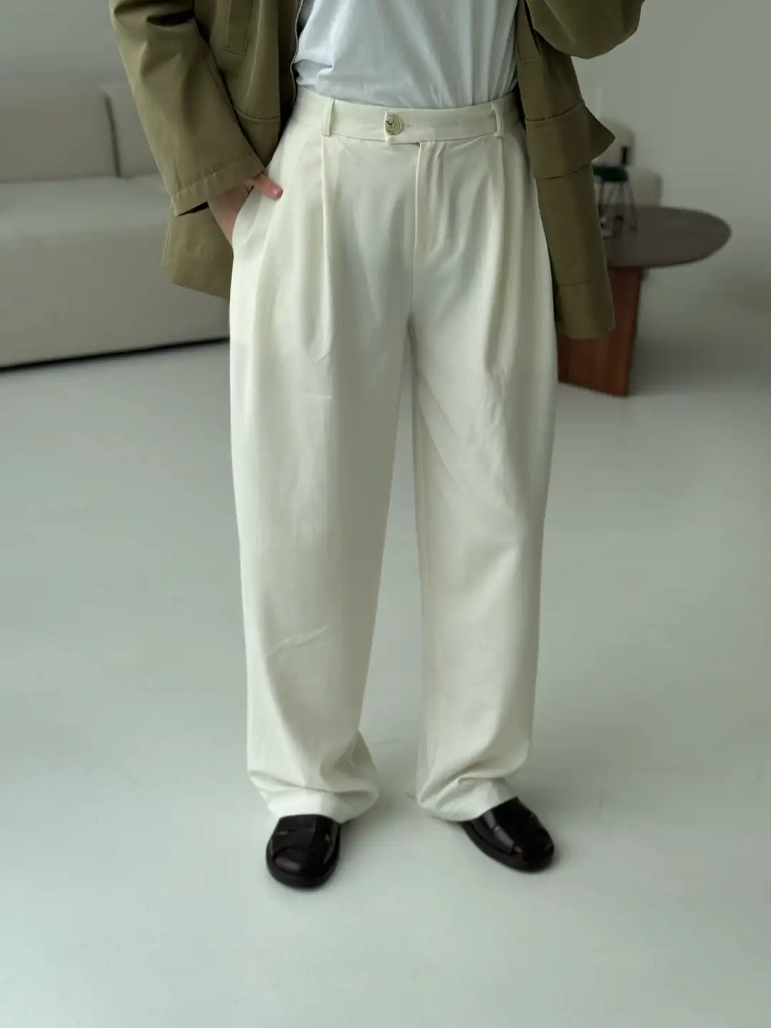 Ekru Premium Kumaş Pantolon - Görsel 3