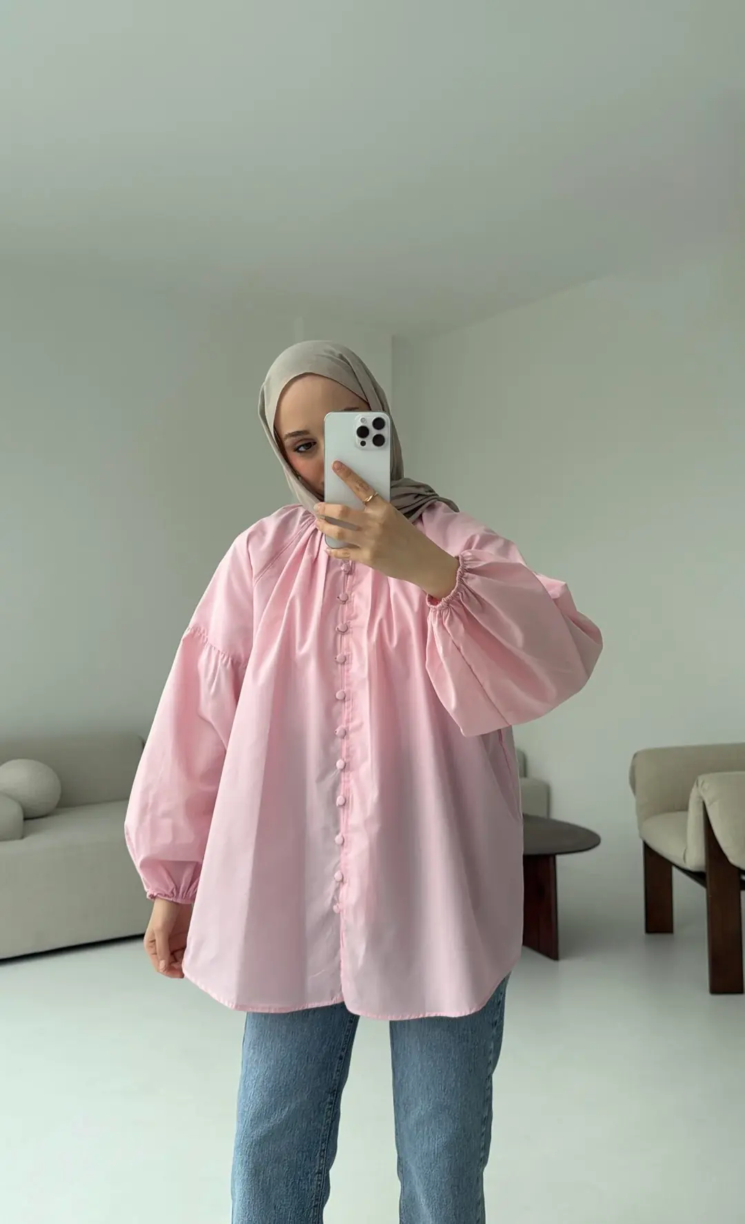 Elegant Gömlek Pembe