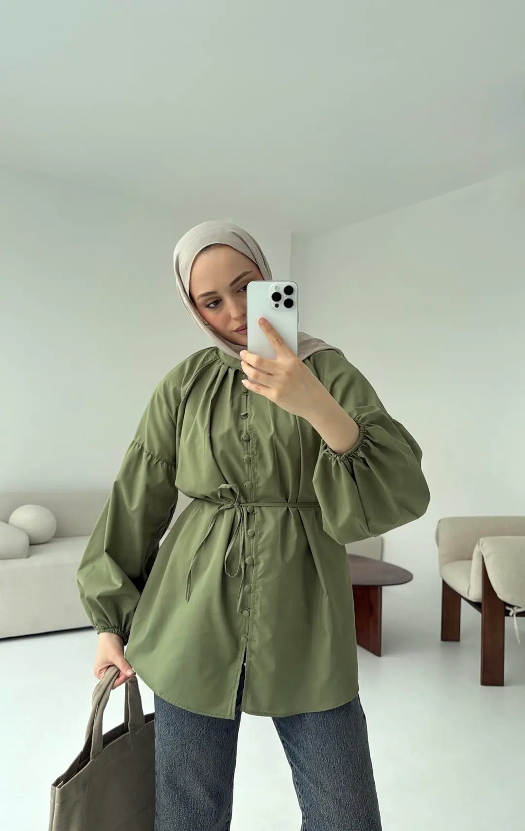 Elegant Gömlek Yeşil - Görsel 3