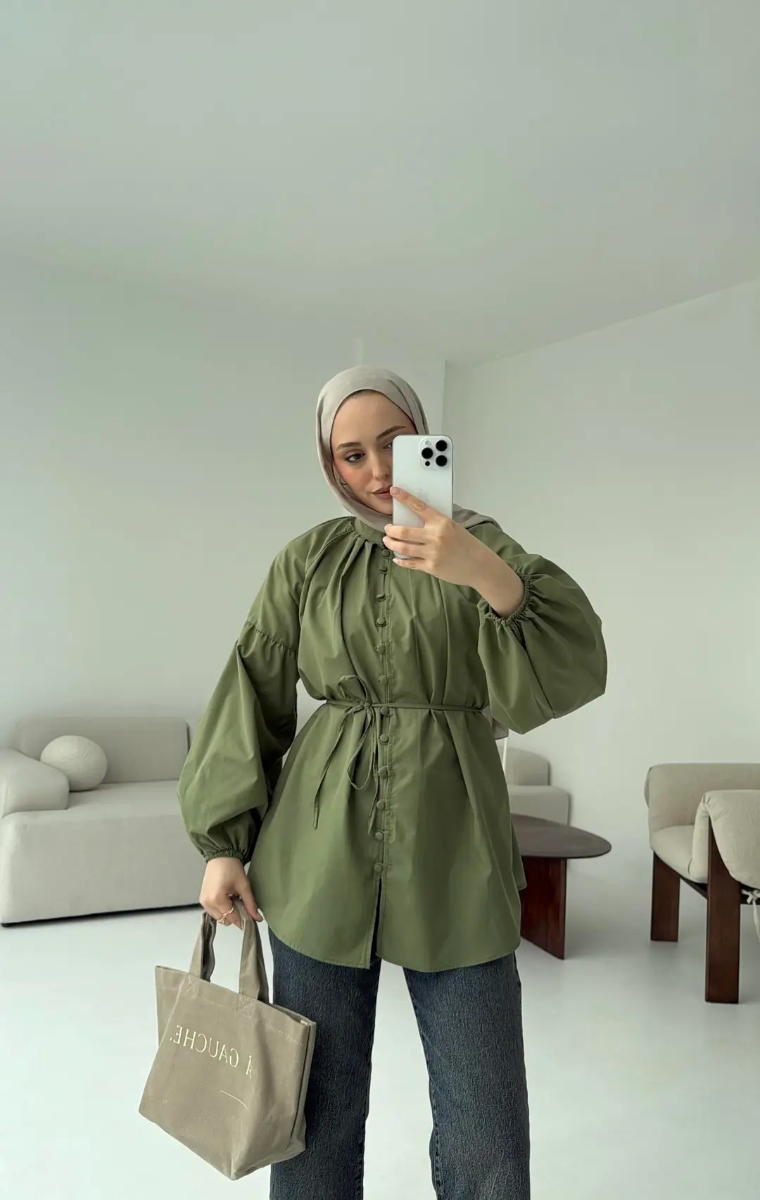 Elegant Gömlek Yeşil - Görsel 4