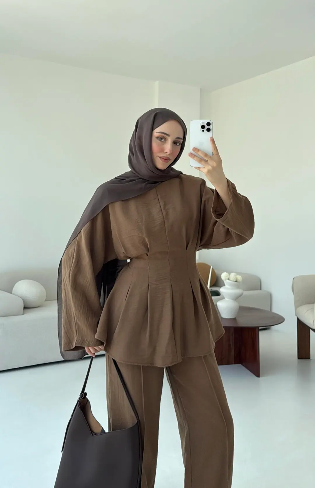 Elena Takım Kahve - Görsel 2