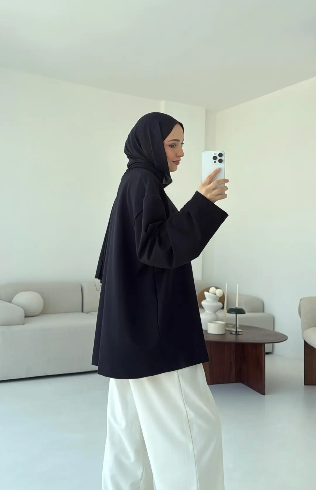 Etiket Baskılı  Sweatshirt Siyah - Görsel 7