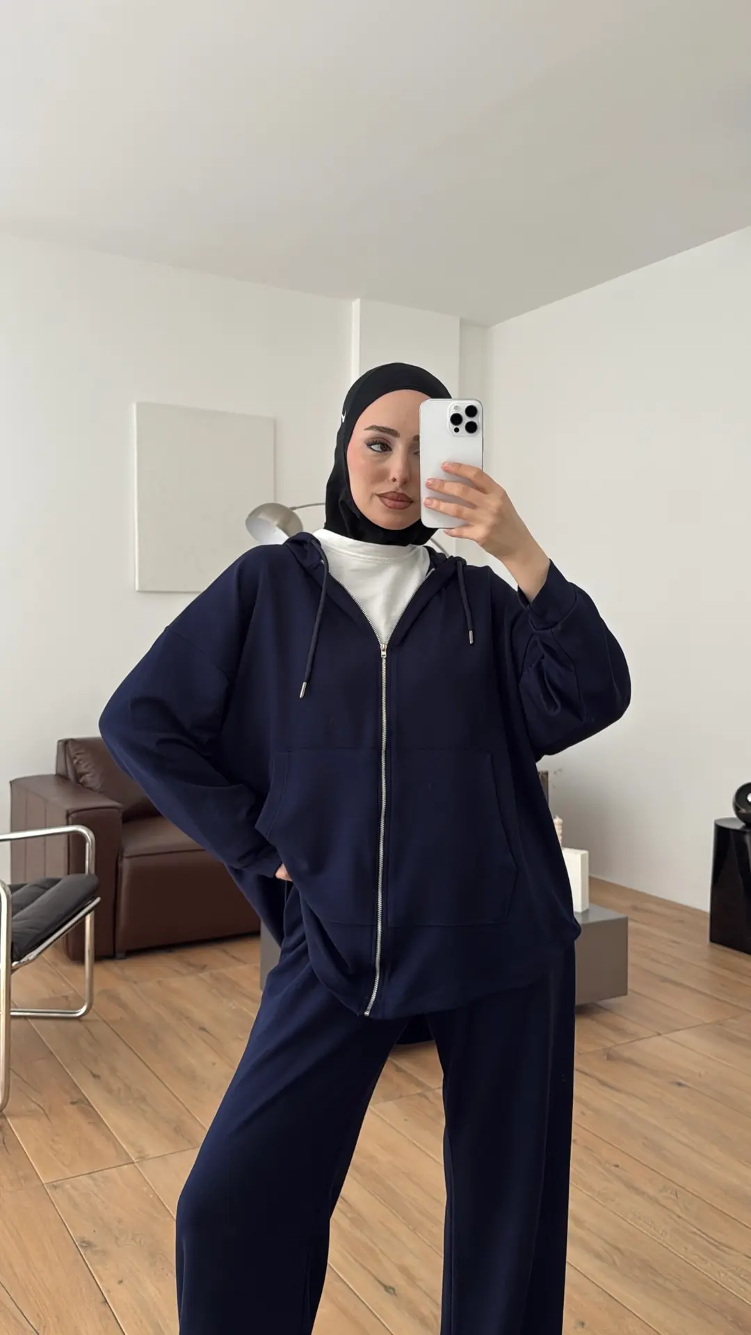 Fermuarlı Oysho Takım Lacivert - Görsel 4