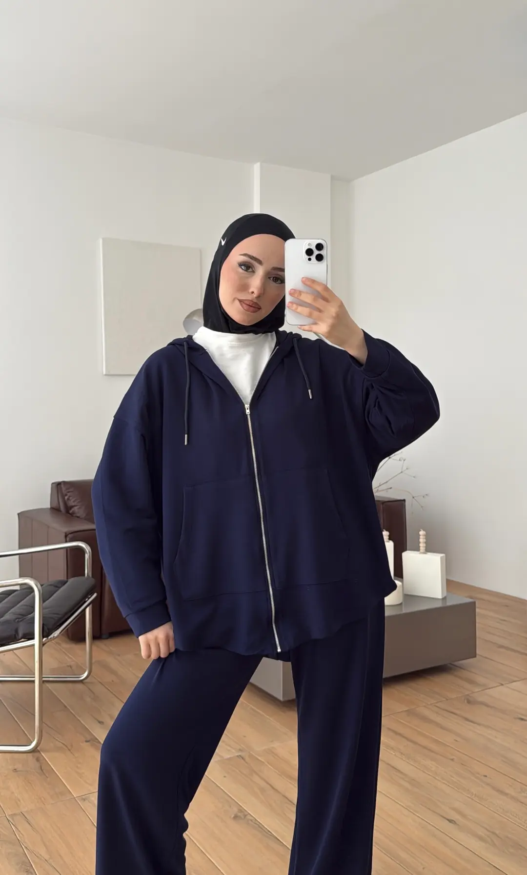 Fermuarlı Oysho Takım Lacivert - Görsel 7