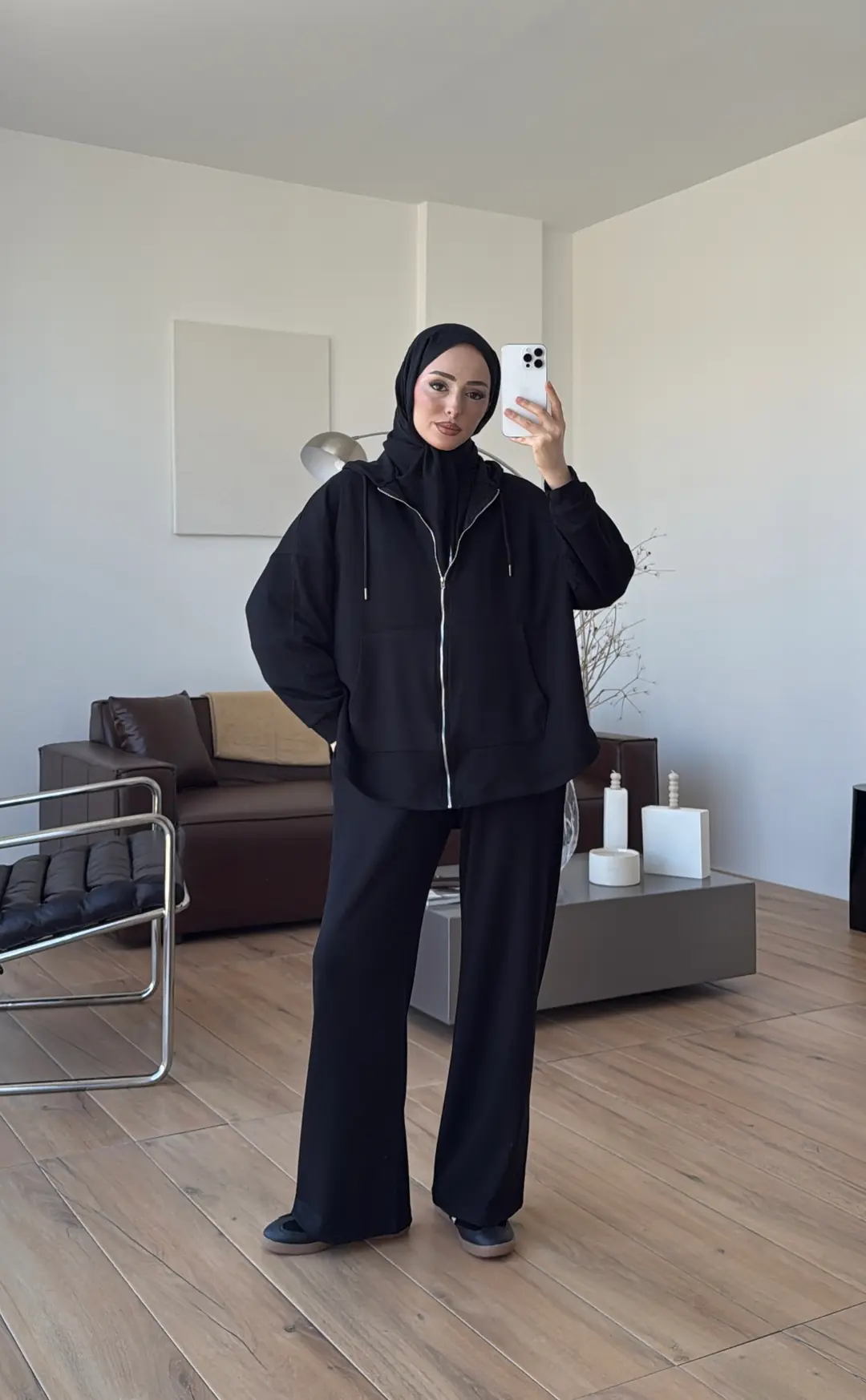 Fermuarlı Oysho Takım Siyah - Görsel 3