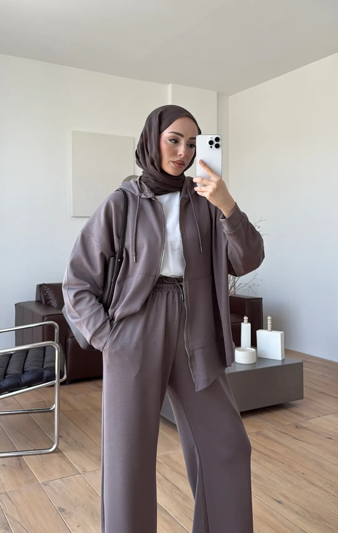 Fermuarlı Oysho Takım Vizon - Görsel 6