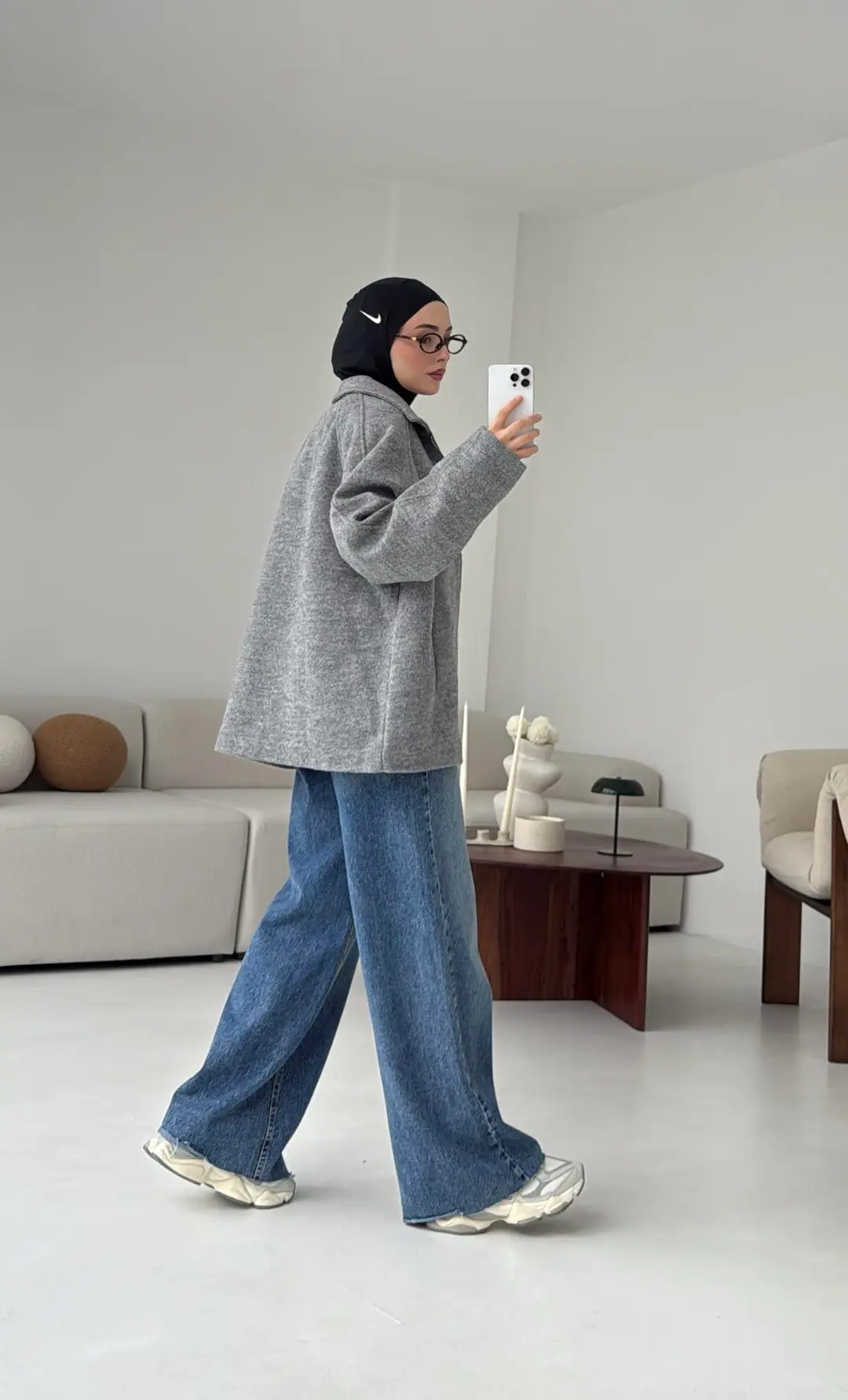 Fermuarlı Premıum Kece Ceket Gri - Görsel 2