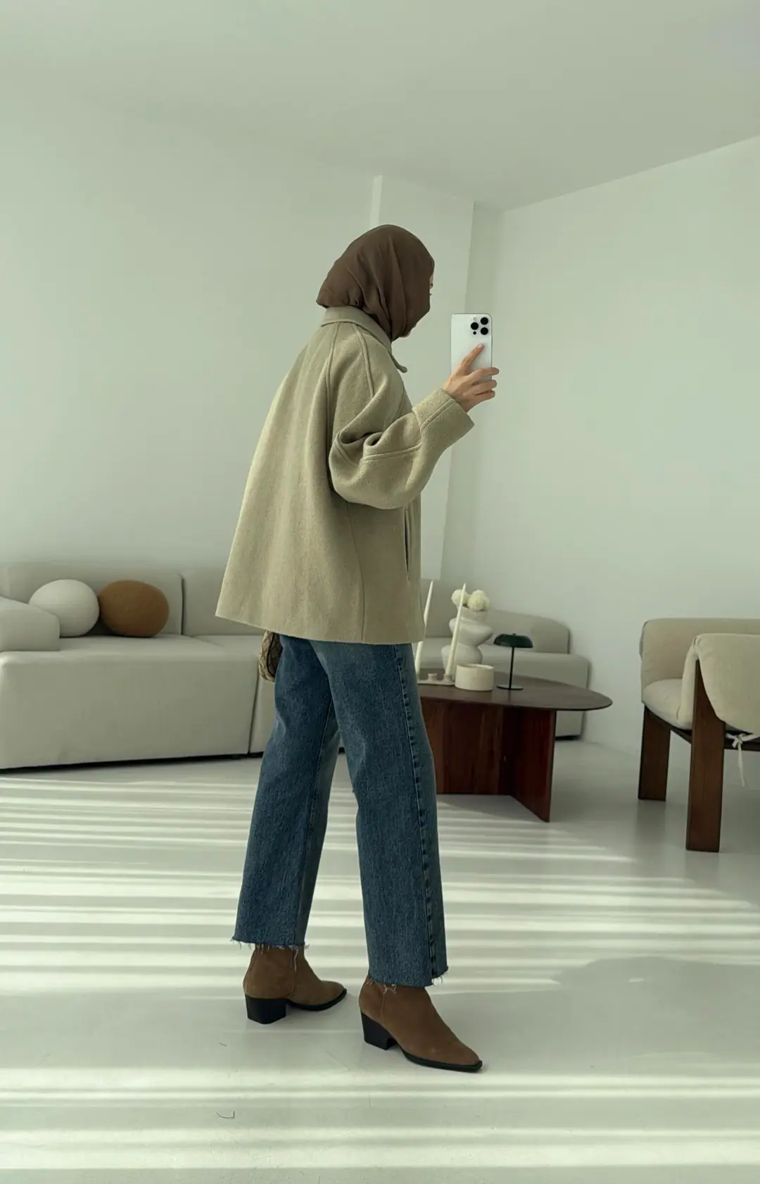 Fermuarlı Premıum Kece Ceket Küf Yeşili