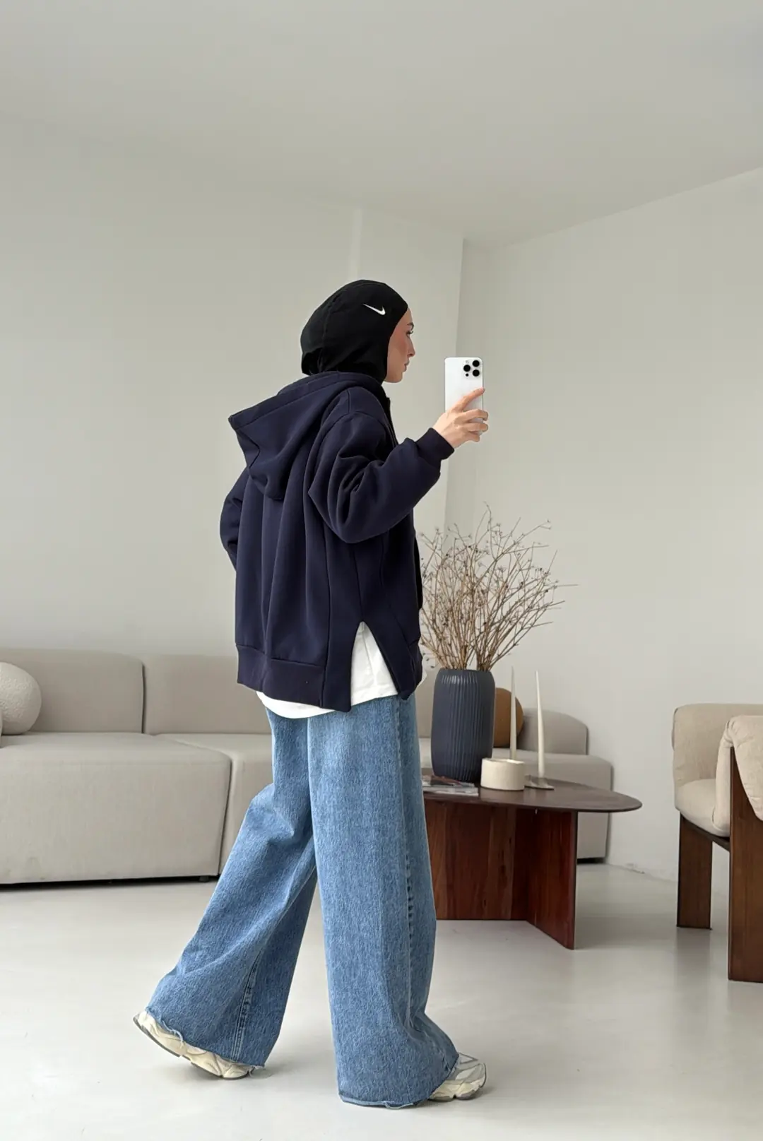 Fermuarlı Şardonlu Sweatshirt Lacivert - Görsel 2