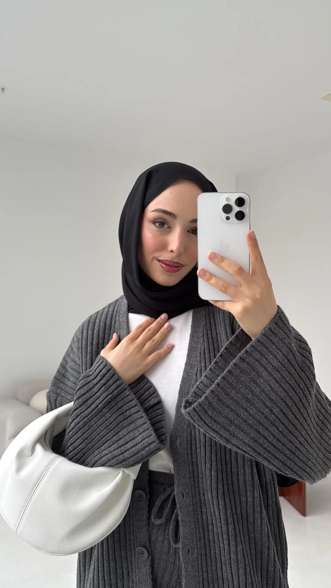 Fitilli Triko Takım Antrasit - Görsel 2