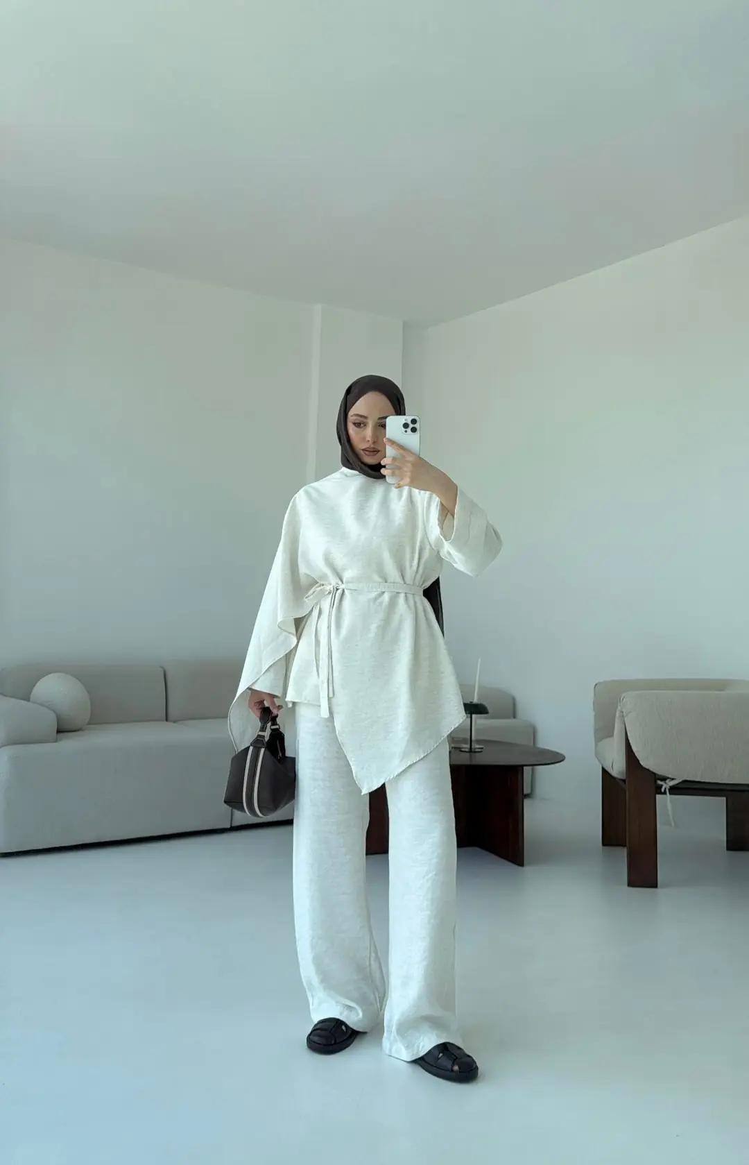 Fular Detay Tunik Takım Natural - Görsel 6