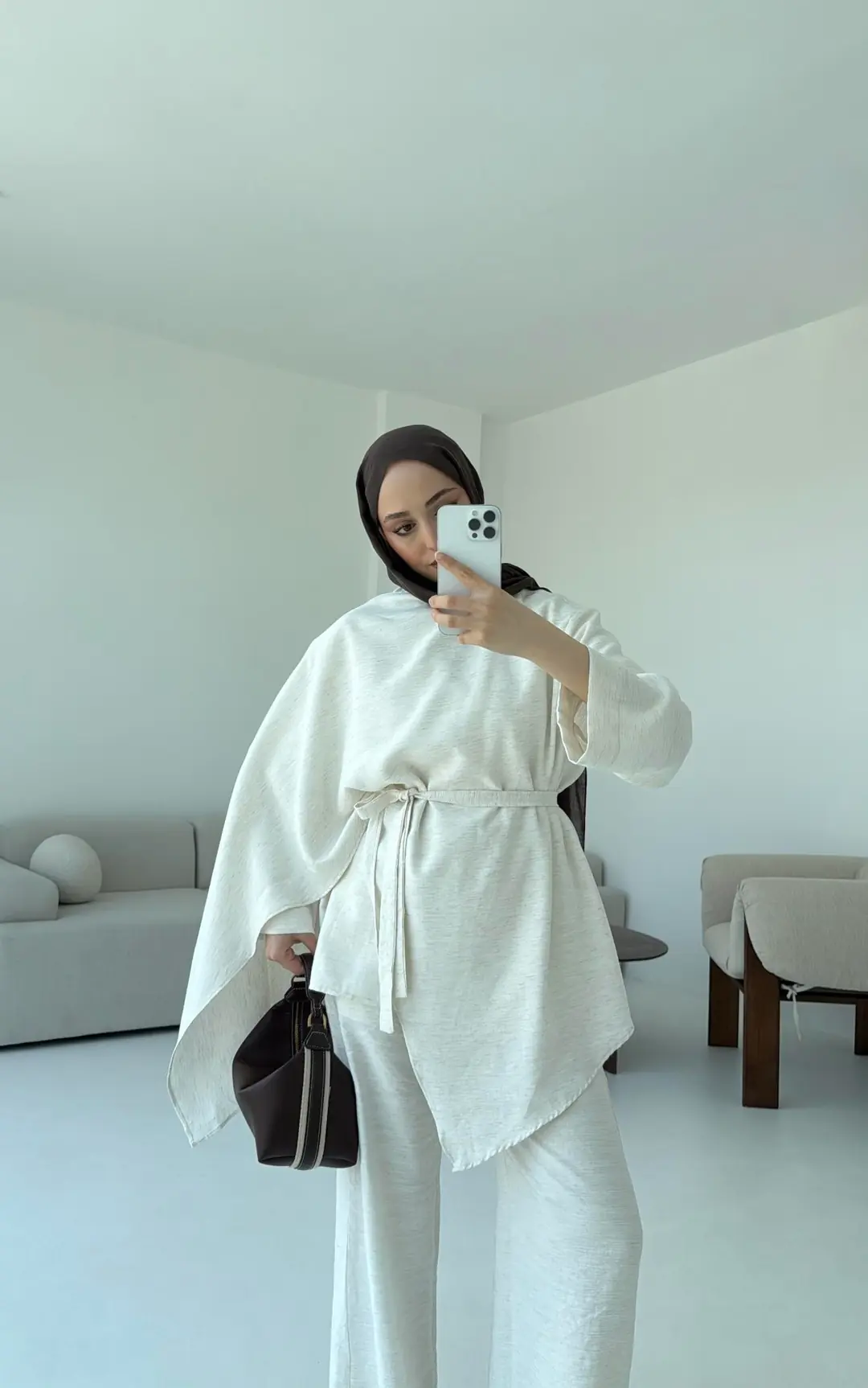 Fular Detay Tunik Takım Natural - Görsel 8