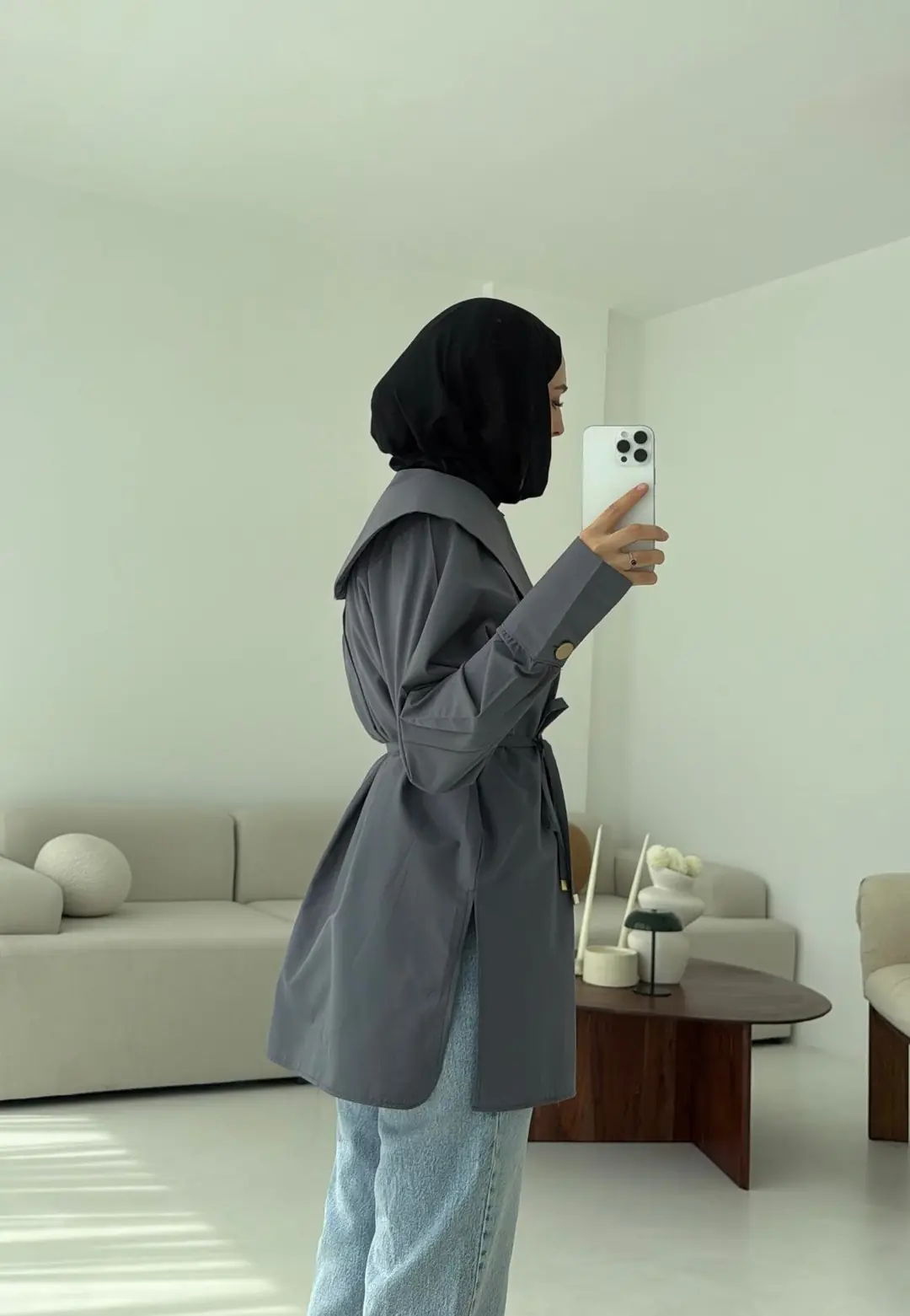 Füme Bebe Yaka Gömlek - Görsel 7