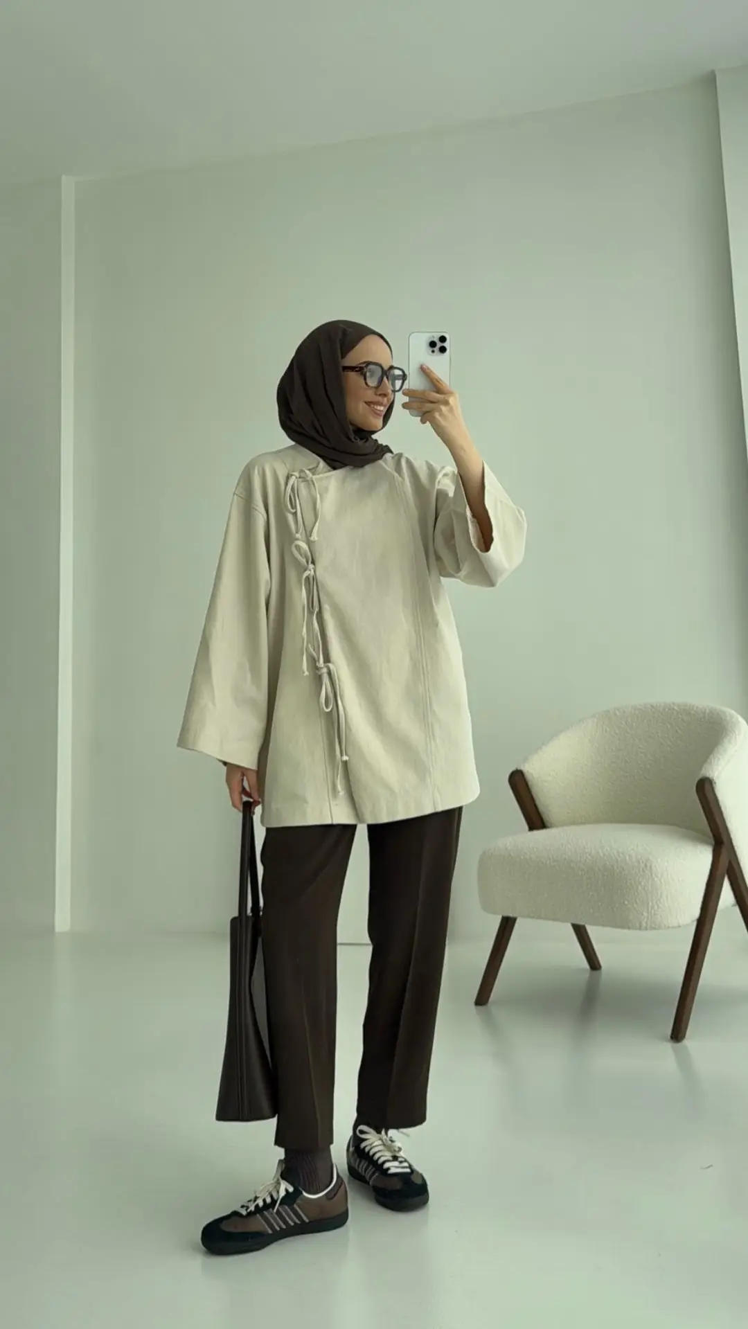 Gabardin Baglamalı Ceket/Kimono Taş - Görsel 6