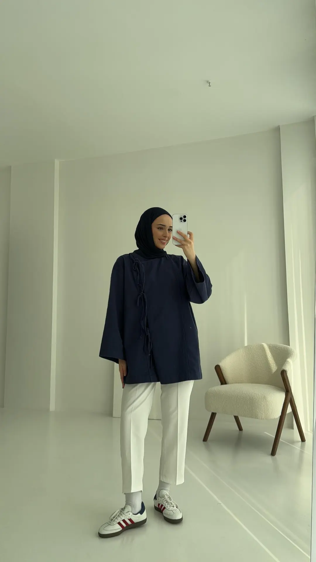 Gabardin Baglamalı Ceket/Kimono Lacivert - Görsel 3