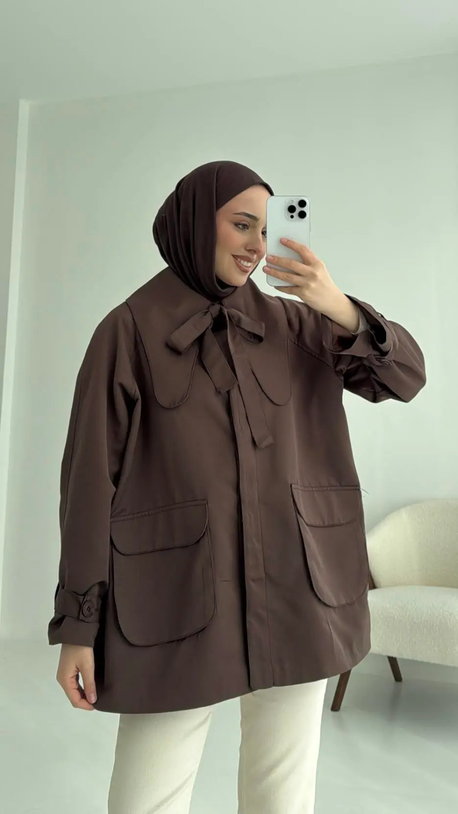 Astarlı Kahve Trençkot