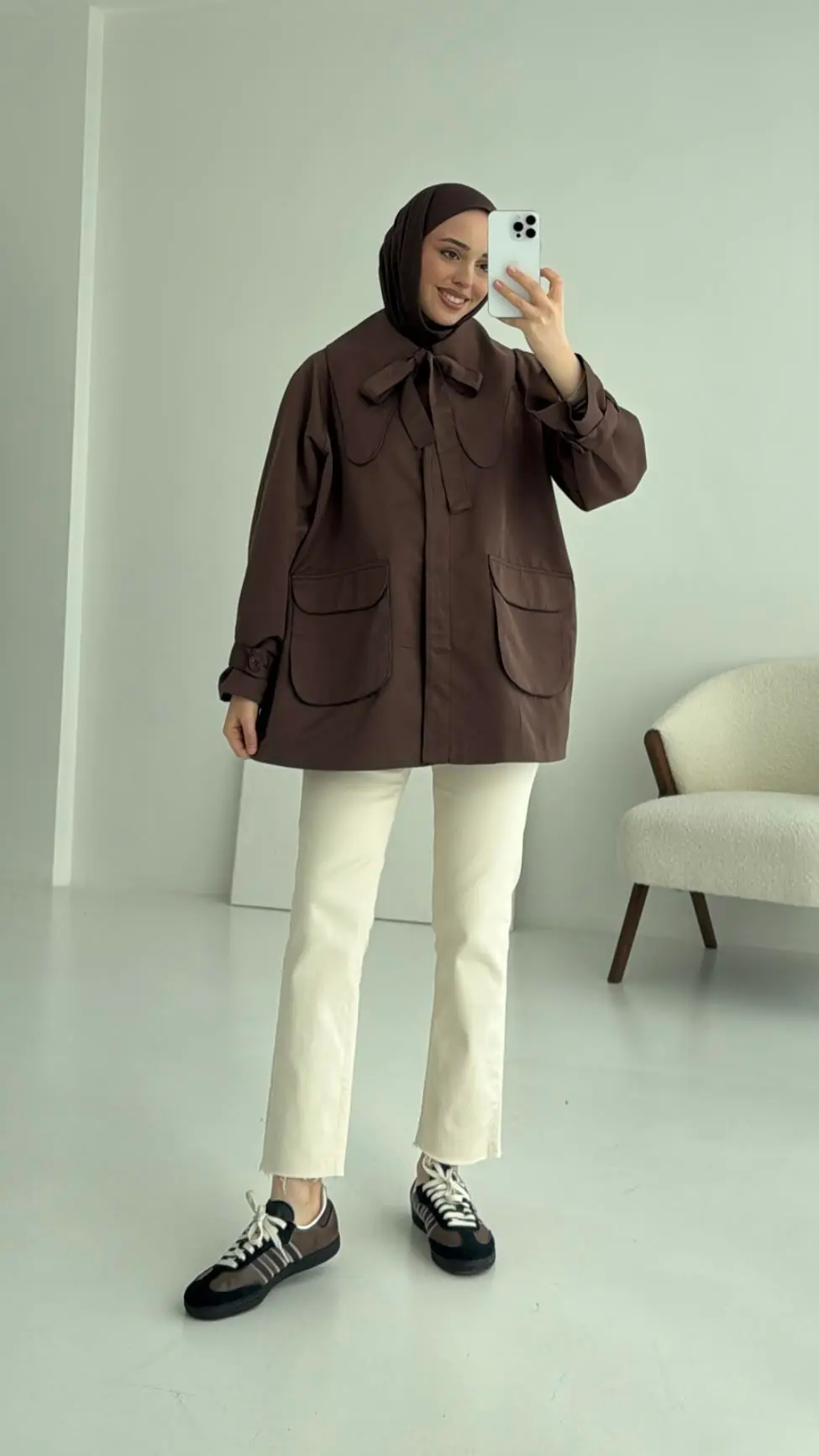 Astarlı Kahve Trençkot - Görsel 2