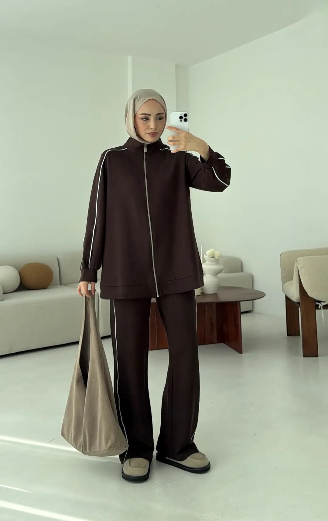 Garnili Oysho Takım Kahve - Görsel 3