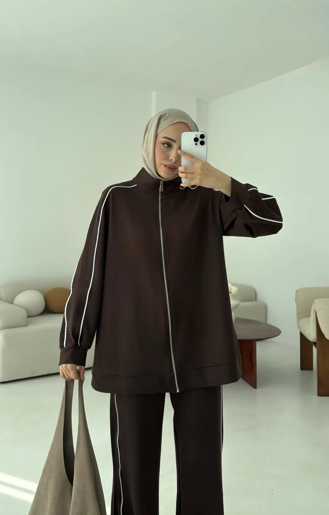 Garnili Oysho Takım Kahve - Görsel 6