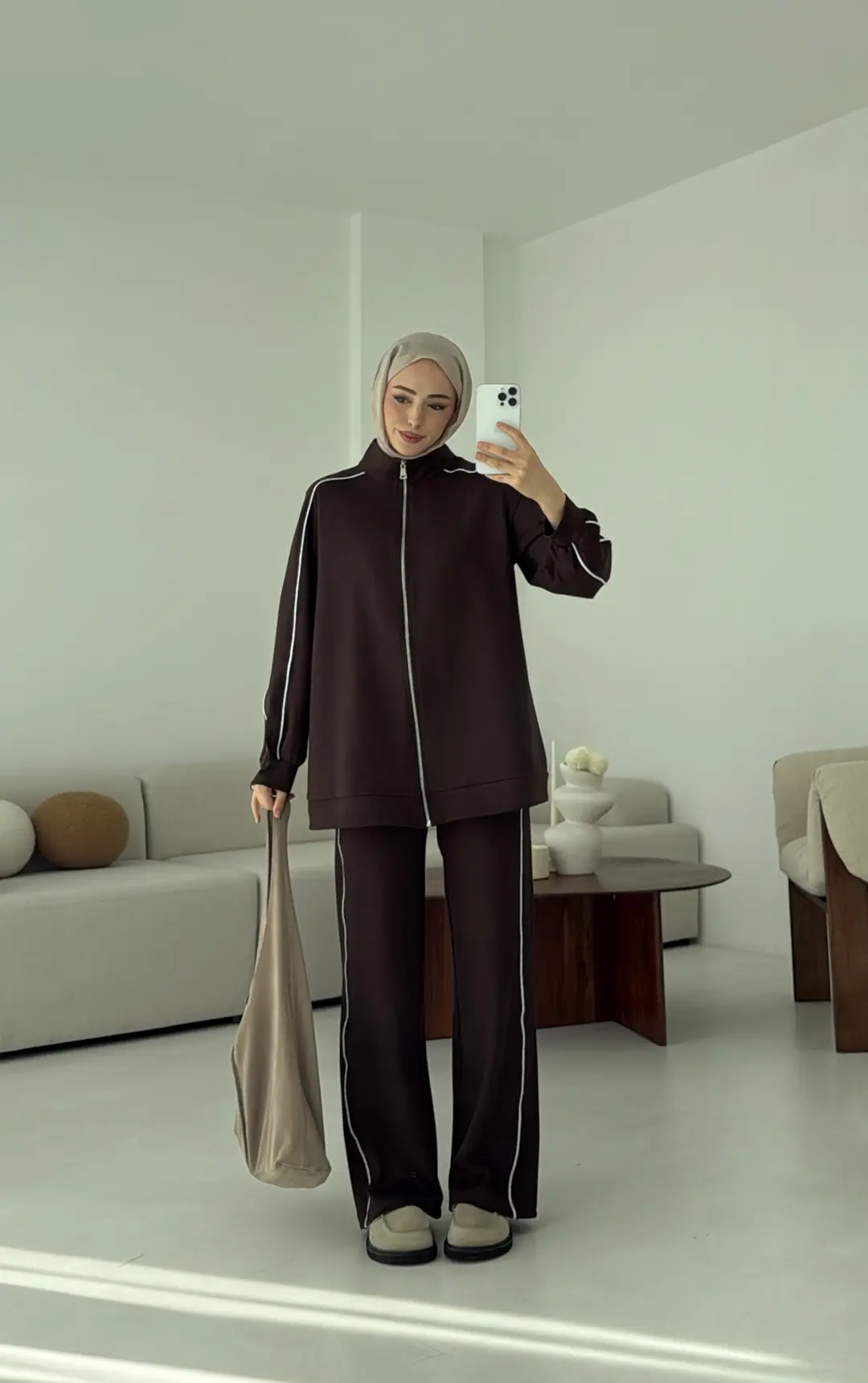 Garnili Oysho Takım Kahve - Görsel 7