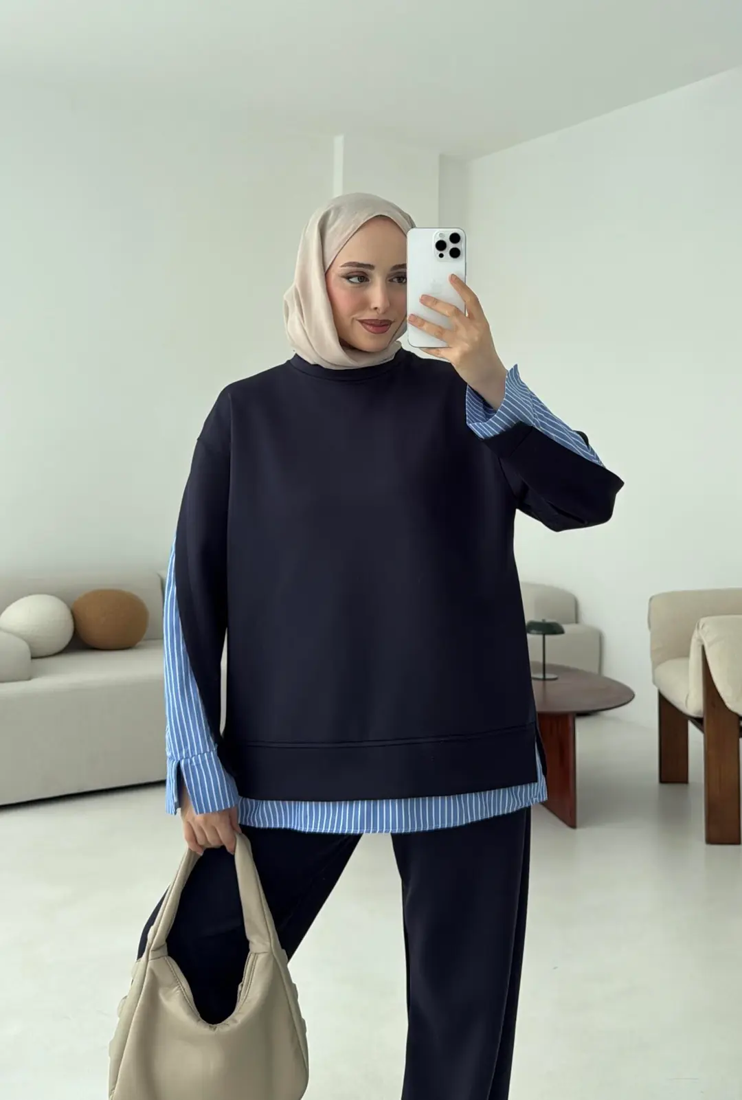 Gömlek Detay Scuba Takım Lacivert