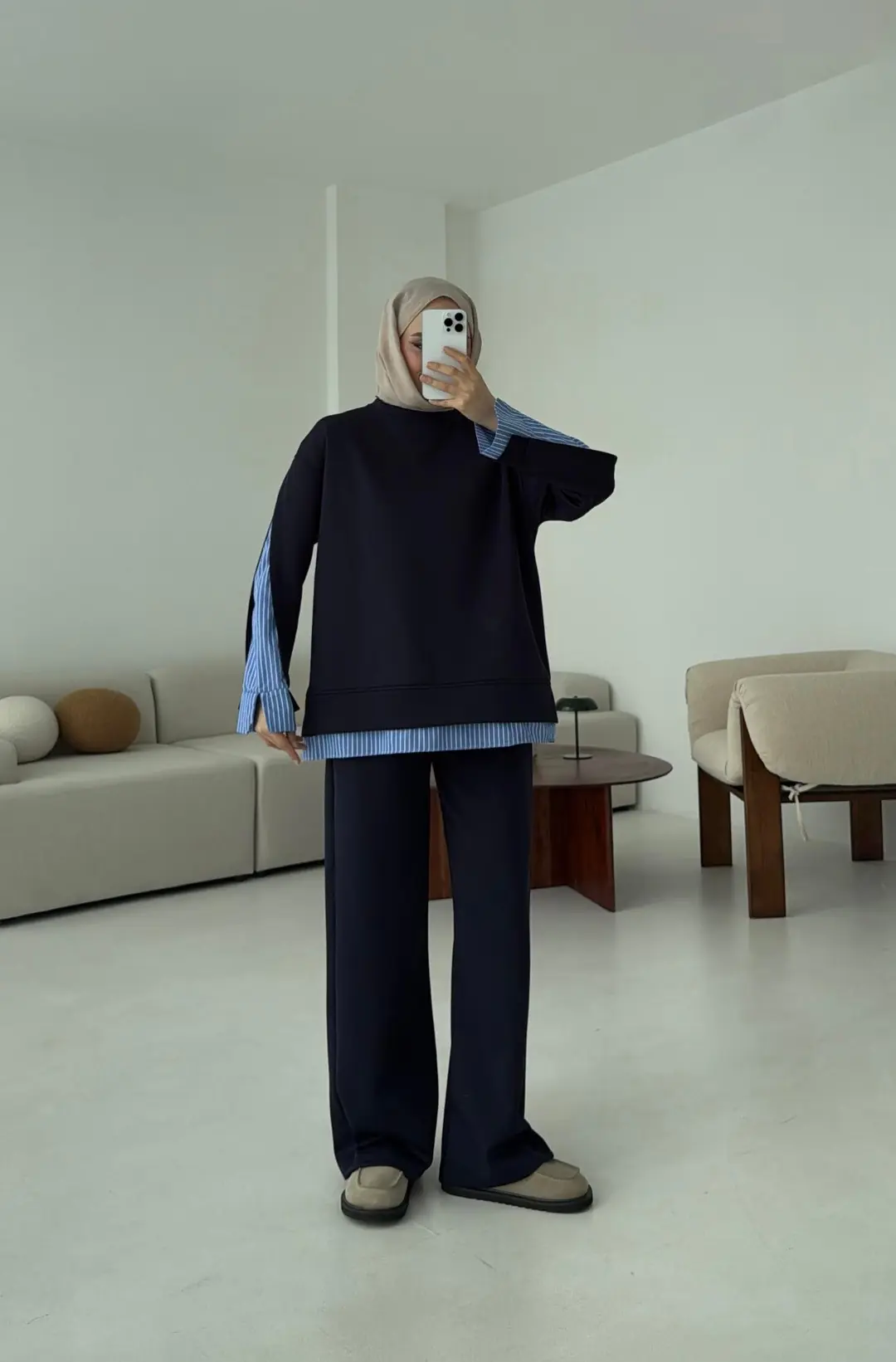 Gömlek Detay Scuba Takım Lacivert - Görsel 2