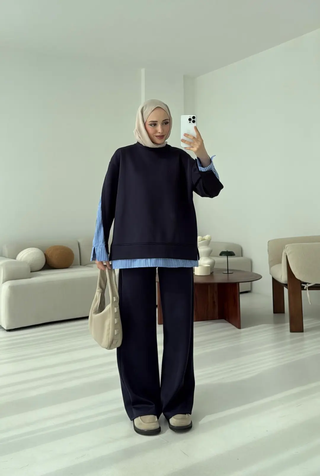 Gömlek Detay Scuba Takım Lacivert - Görsel 4