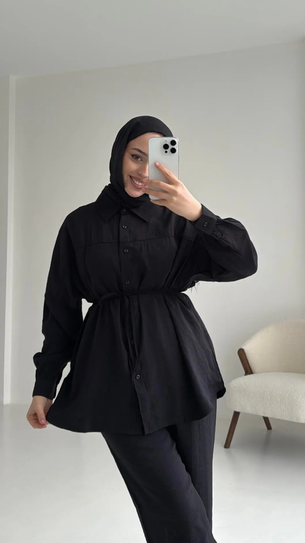 Gömlek Takım Siyah - Görsel 2