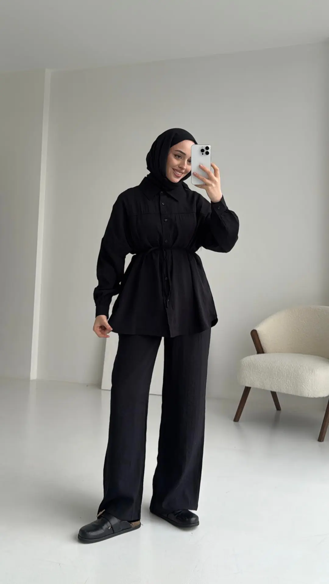 Gömlek Takım Siyah - Görsel 5