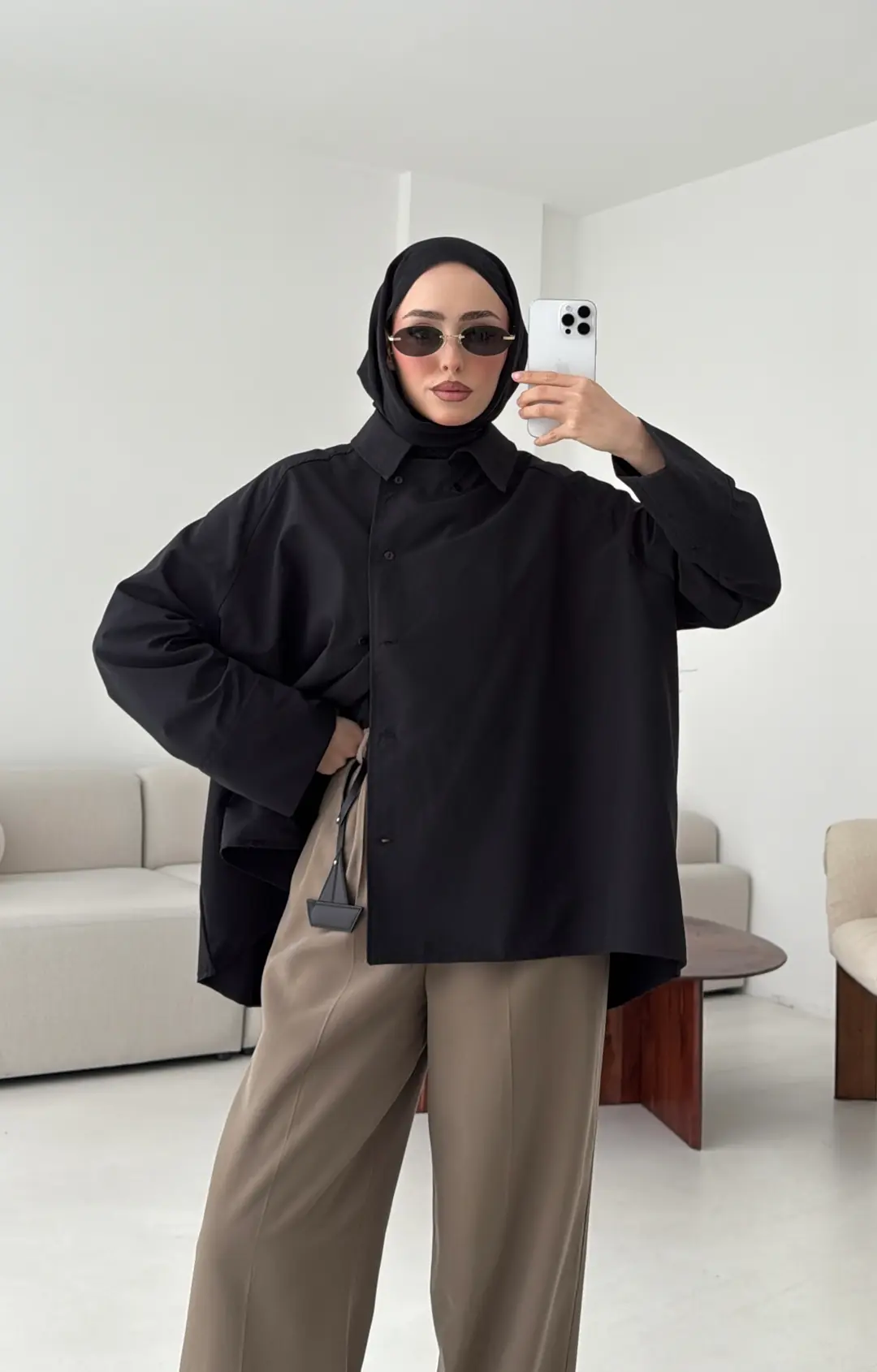 Gömlek/Trenç Siyah - Görsel 7