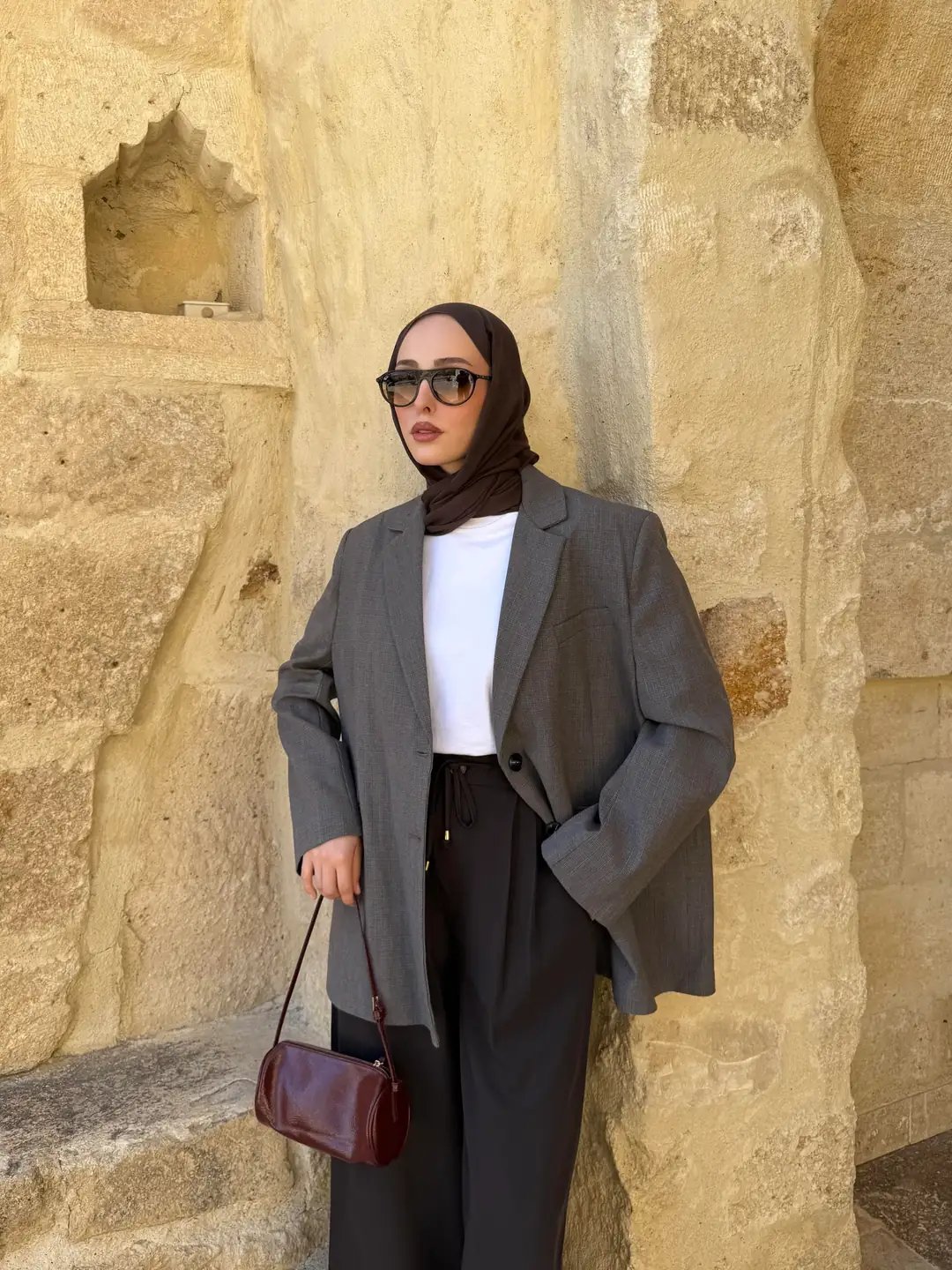 Gri Oversize Blazer Ceket - Görsel 4