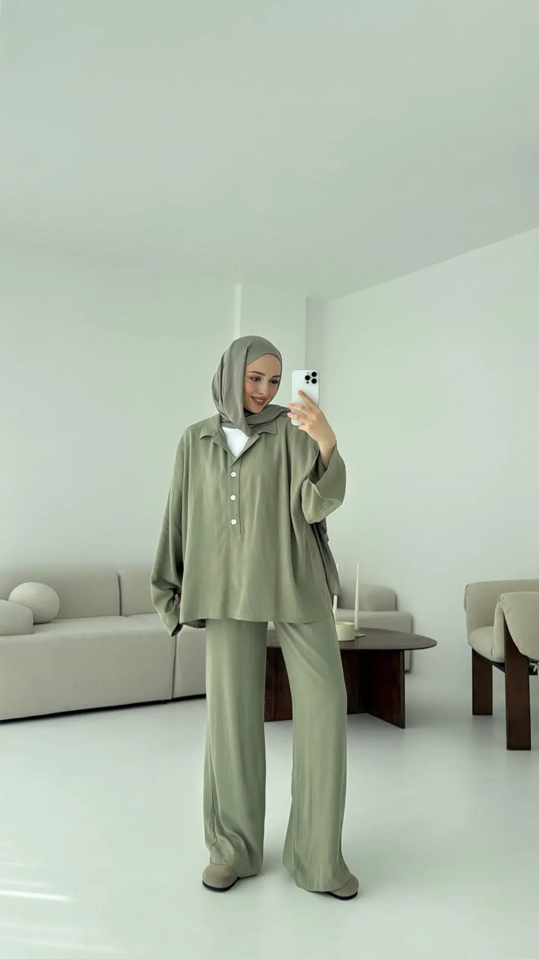 Haki Bluz Takım Bukle - Görsel 5