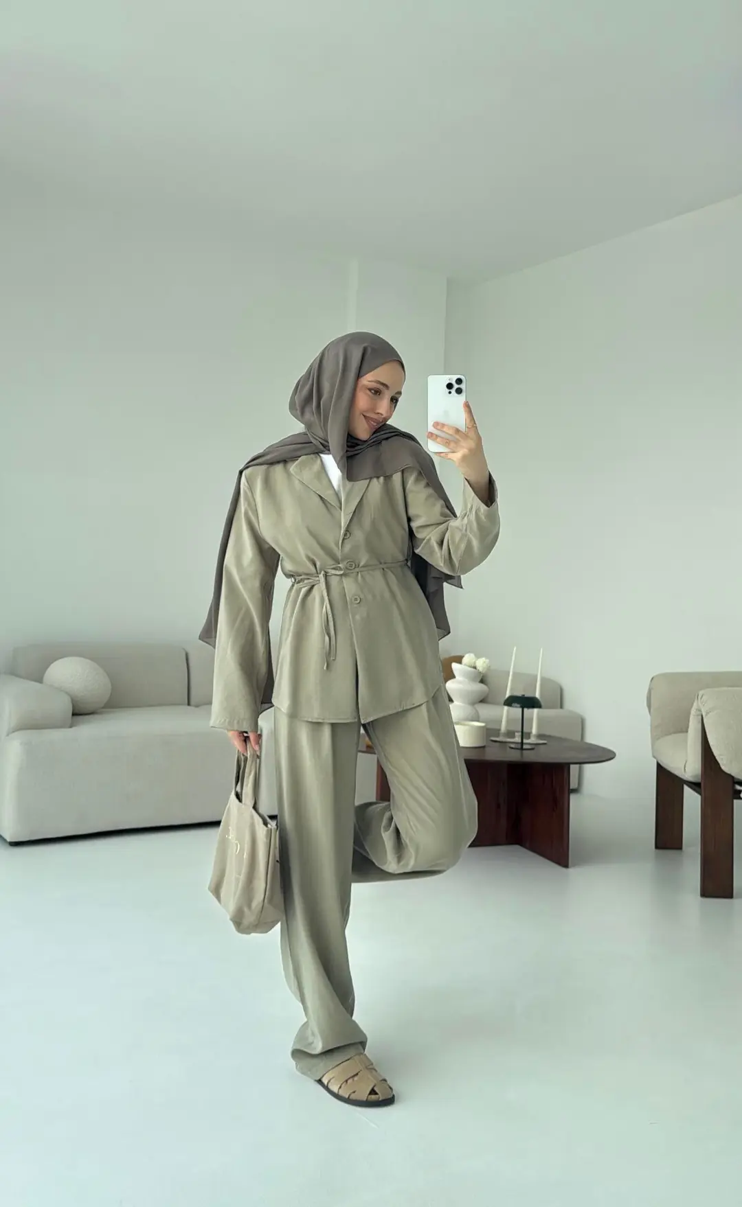 Haki Kruvaze Takım - Görsel 5