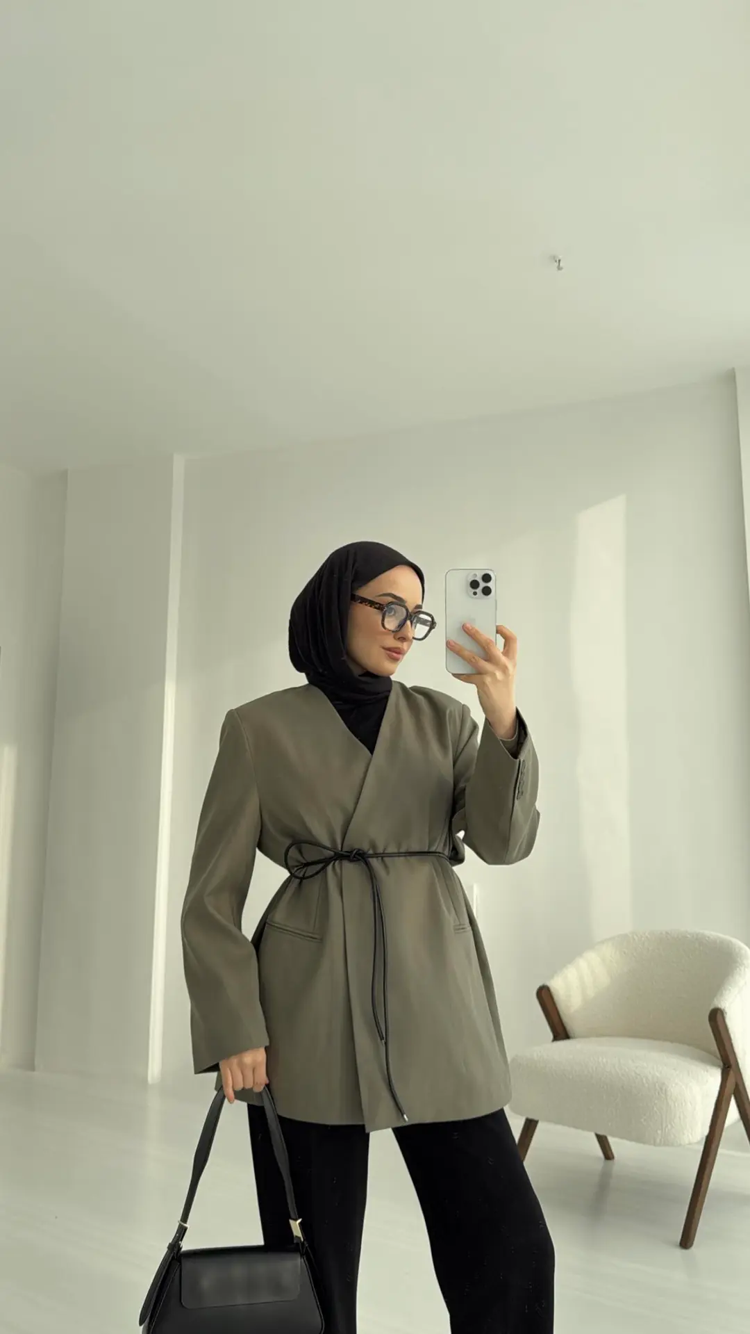 Hakim Yaka Blazer Ceket Çağla - Görsel 3