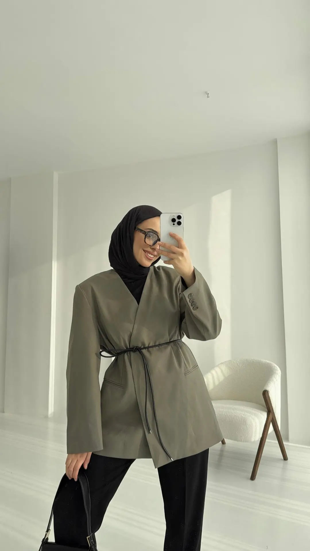 Hakim Yaka Blazer Ceket Çağla - Görsel 4