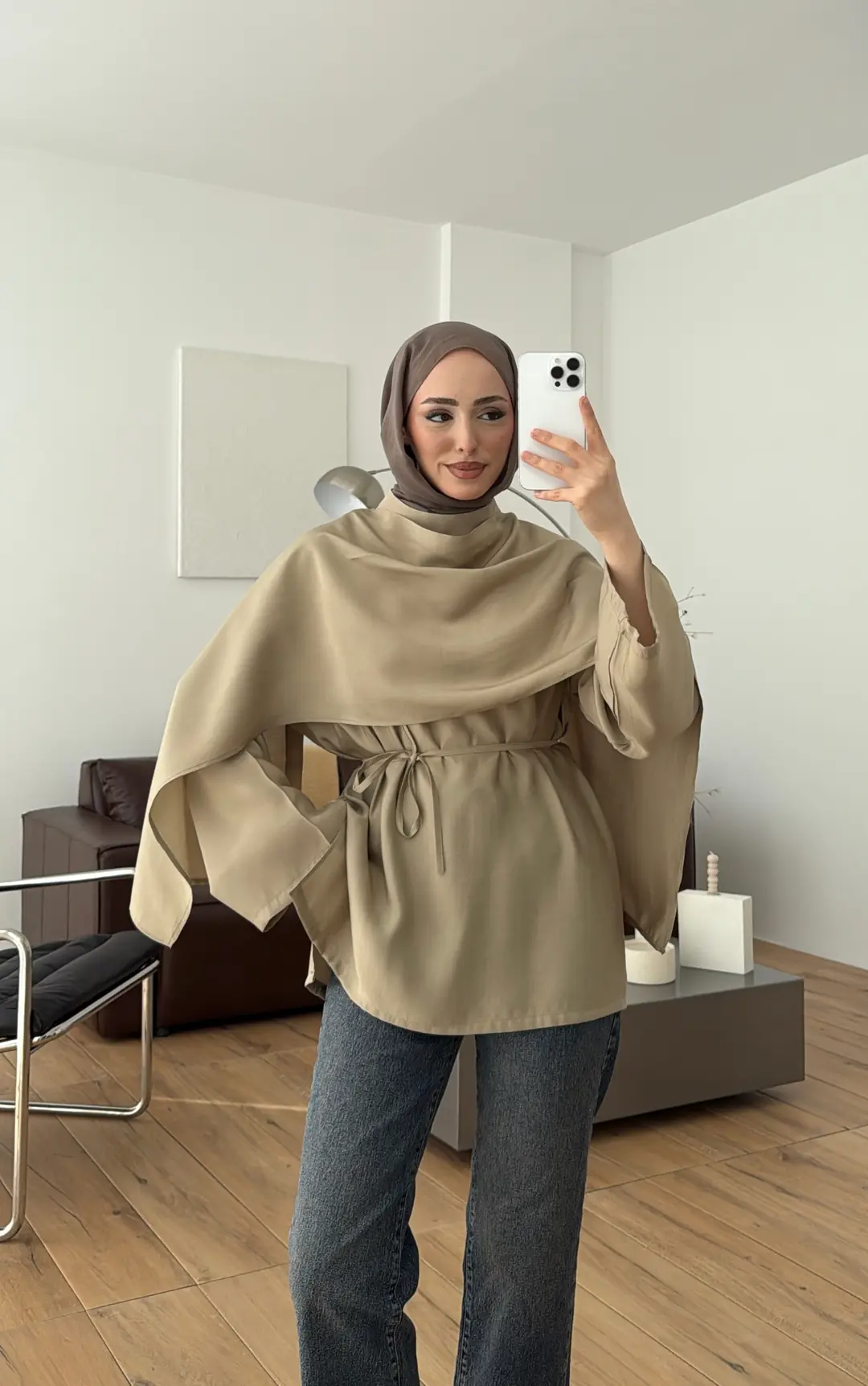 Hakim Yaka Bluz Gömlek Çağla - Görsel 3