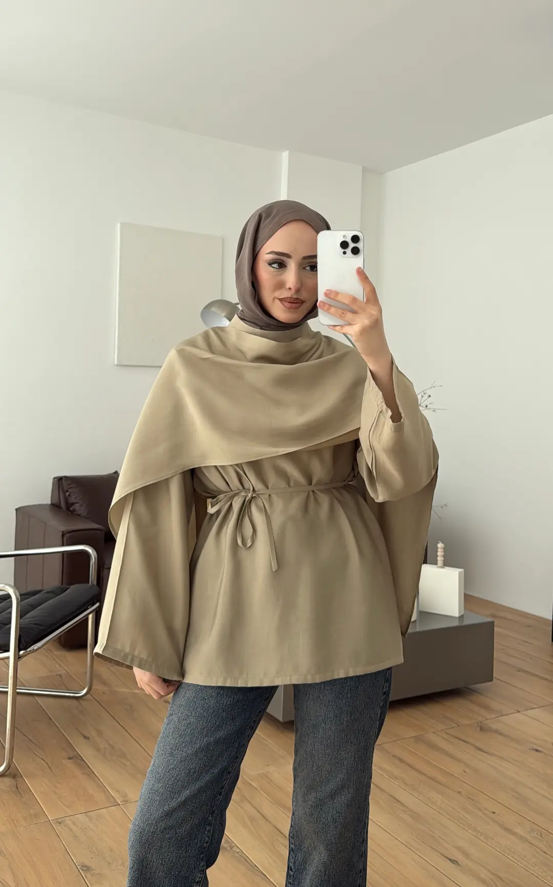 Hakim Yaka Bluz Gömlek Çağla - Görsel 6