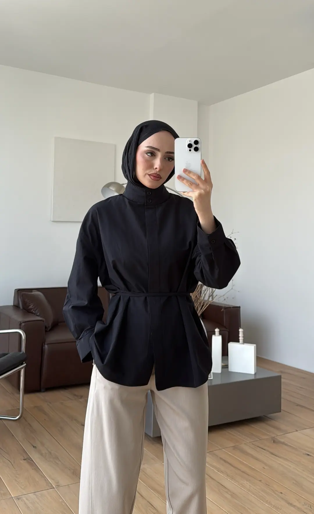 Hakim Yaka Gömlek Siyah - Görsel 6