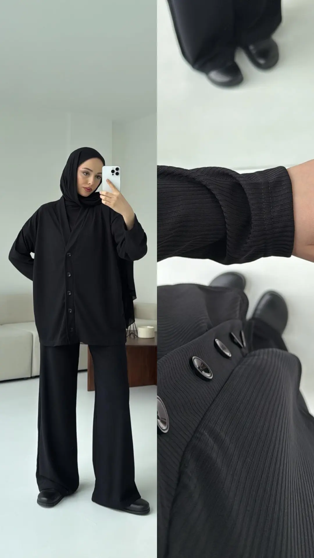 Hırkalı Takım Siyah