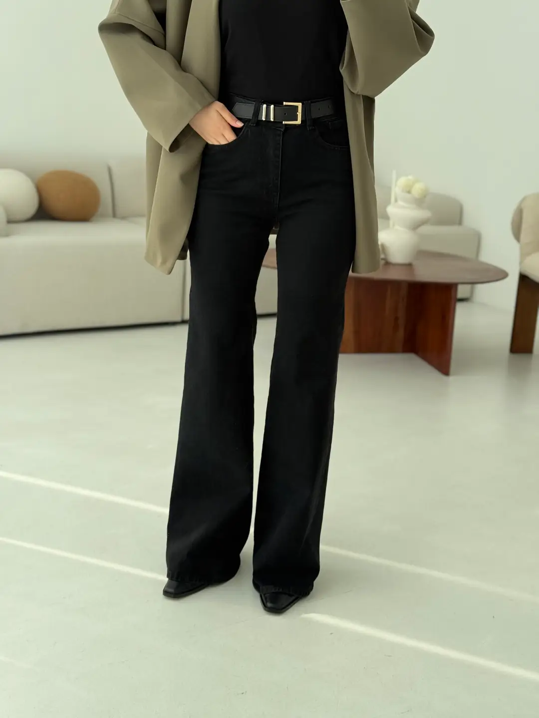 İspanyol Likralı Kemerli Jean - Görsel 2