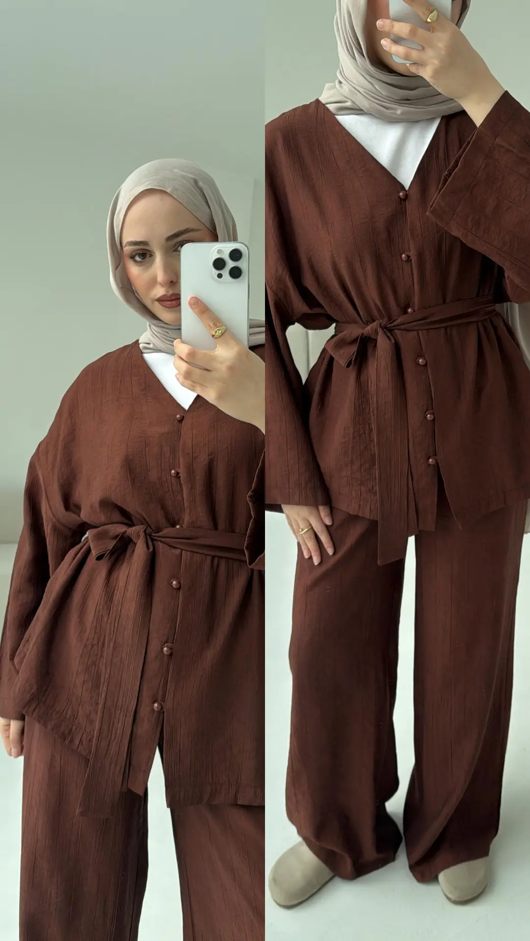 Kahve Bağlamlı Takım - Görsel 2