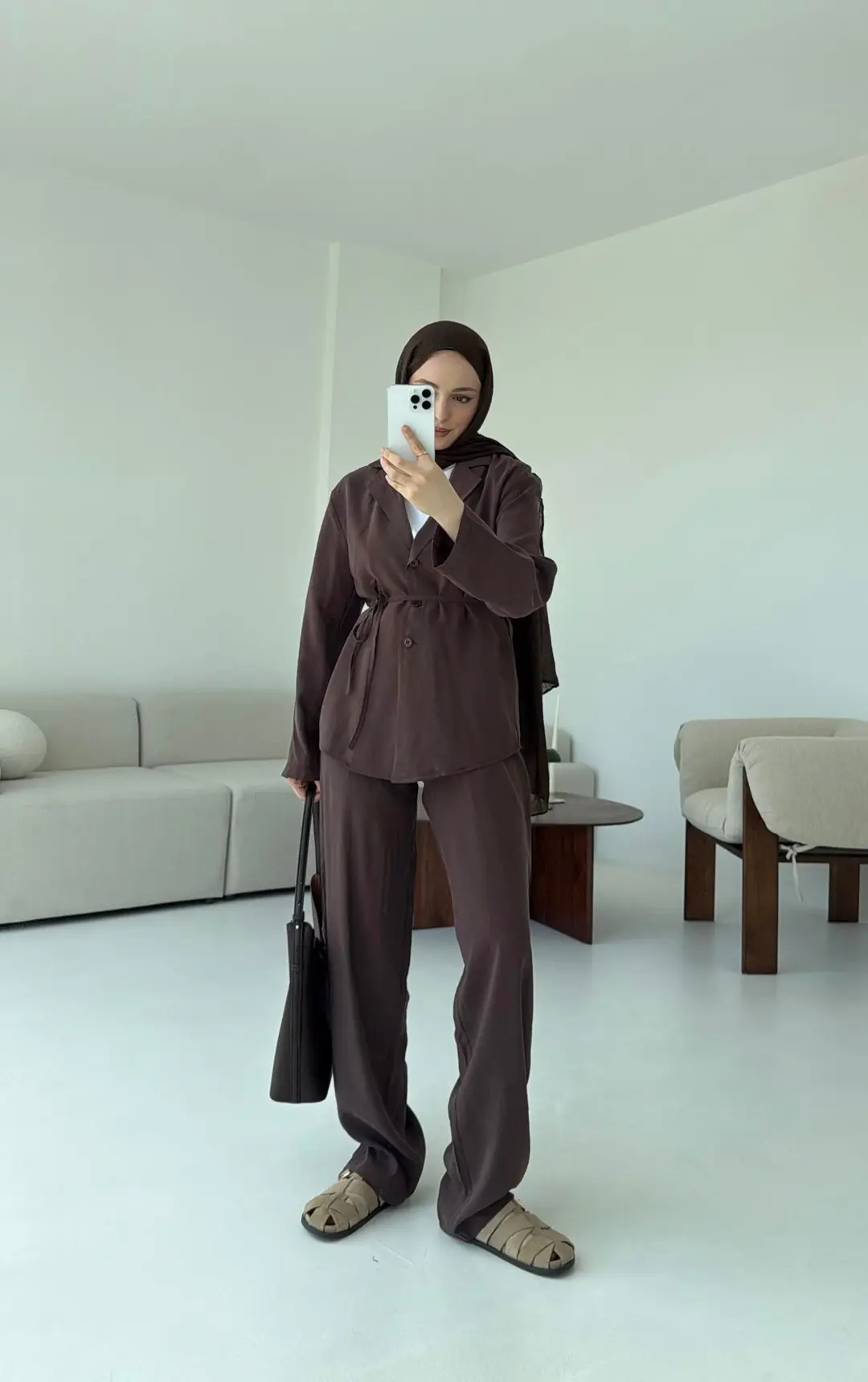 Kahve Kruvaze Takım - Görsel 2