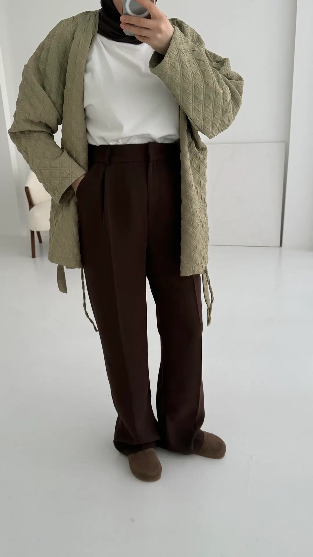 Kahve Tam Boy Pantolon - Görsel 3