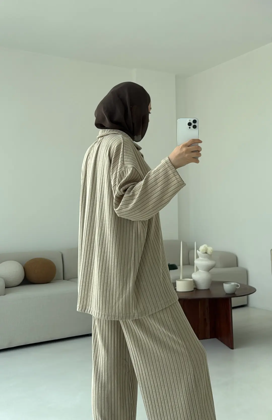 Kaskorse Bluz Pantolon Takım Bej - Görsel 3