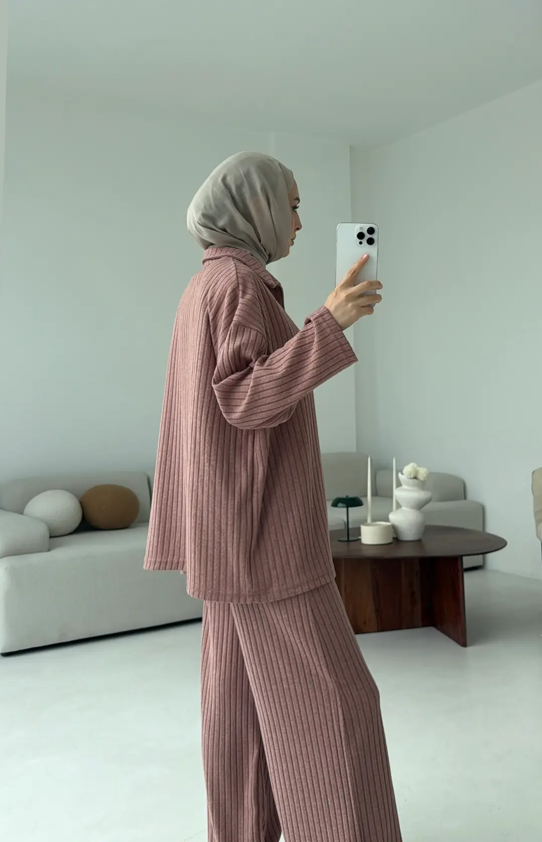 Kaskorse Bluz Pantolon Takım Gül - Görsel 3