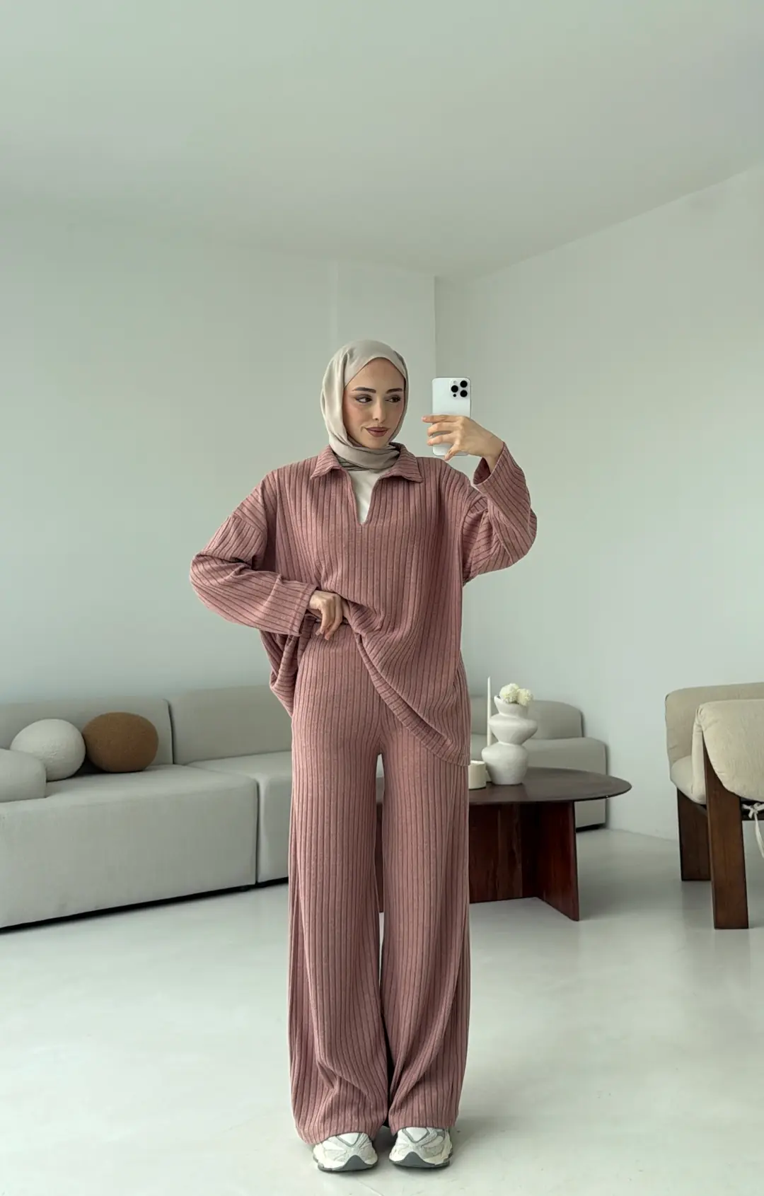 Kaskorse Bluz Pantolon Takım Gül - Görsel 4