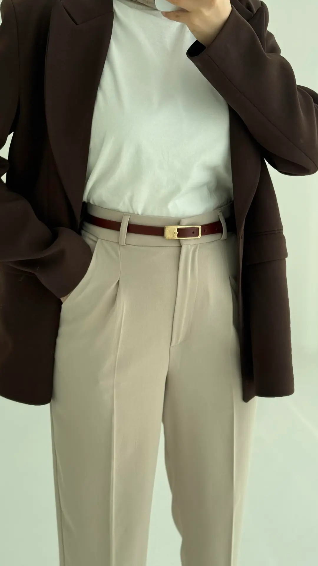 Kemerli Kumaş Pantolon